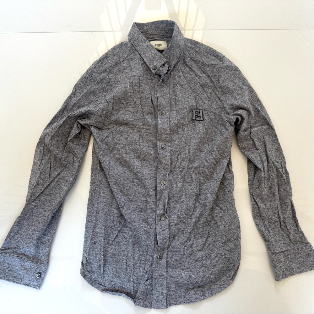 Fendi Gray Long Sleeve kids Shirt size 10